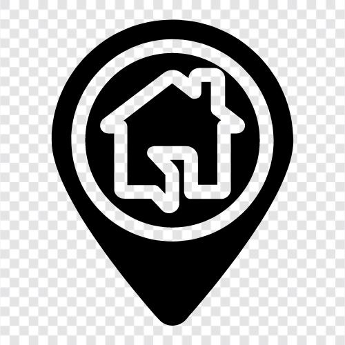 Hausverkauf, Immobilien, Häuser zum Verkauf, Haus Lage symbol