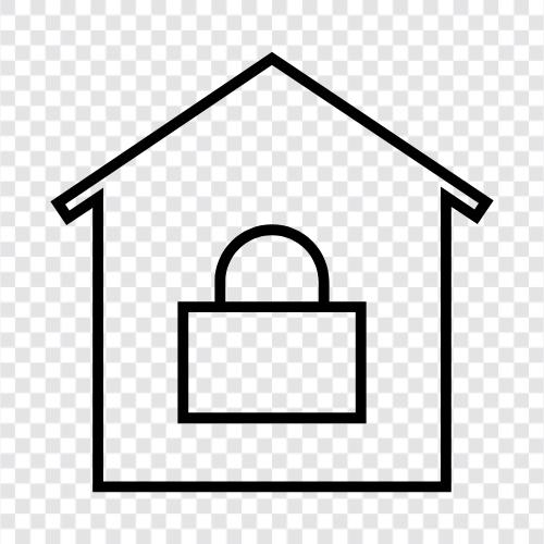 безопасность дома, безопасное жилье, системы безопасности дома Значок svg