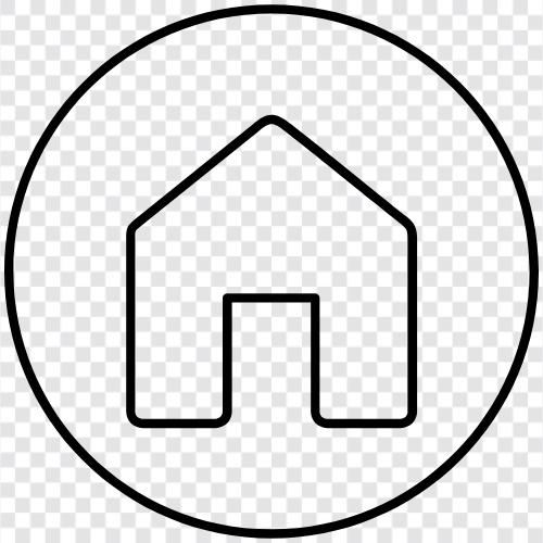 Häuser, Haus, Wohnen, Hauspflanzen symbol