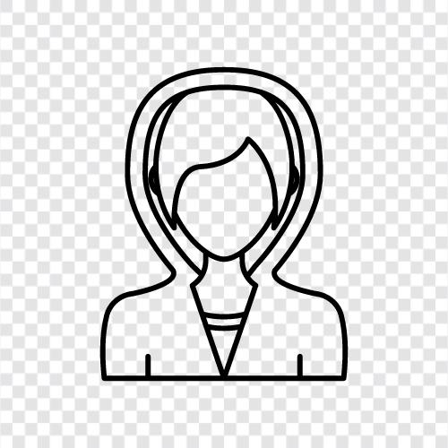 hooded woman, women in hoodies, women s hoodies, hood icon svg