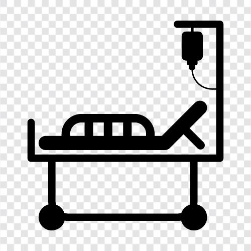 больничная кровать, кровать, больница, хоспис Значок svg