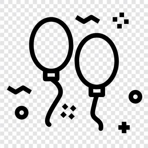 hot air balloon, party balloon, kites, latex balloons icon svg