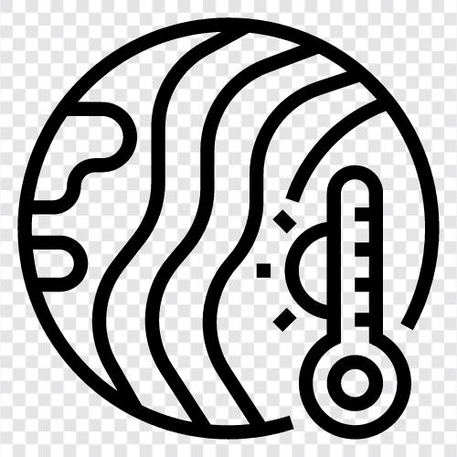 heißes Wetter, heiße Temperaturen, extreme Hitze, Hitzewellenalarme symbol