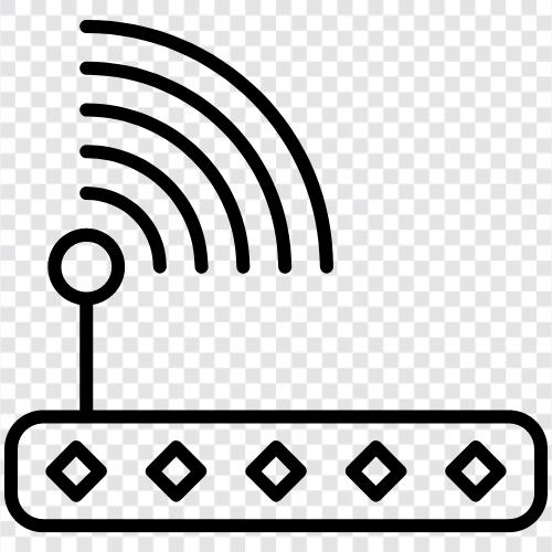 Hotspot, Router, Signal, Netzwerk symbol