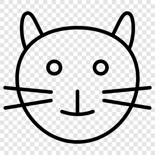 house cat, purr, black and white, pet icon svg