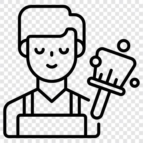 house cleaner, cleaner, janitor, office cleaner icon svg