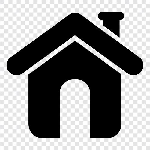 Haus, Eigentum, Miete, Kaufen symbol