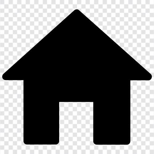 Haus, Ort, Grundstück, Ferienhaus symbol