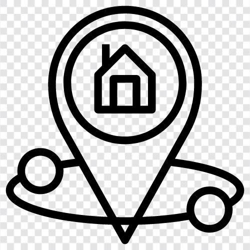 Haus Lage, Hausfinder, Haus kaufen, Haus verkaufen symbol