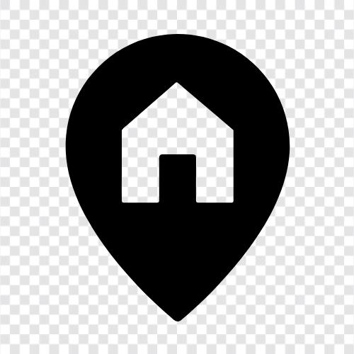 house location, suburbs, city, location icon svg