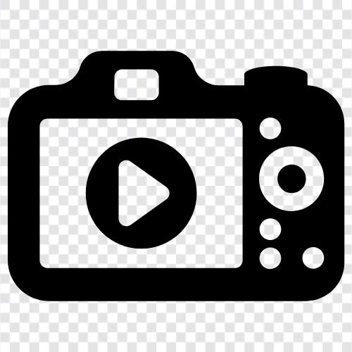 how, video play on camera icon svg