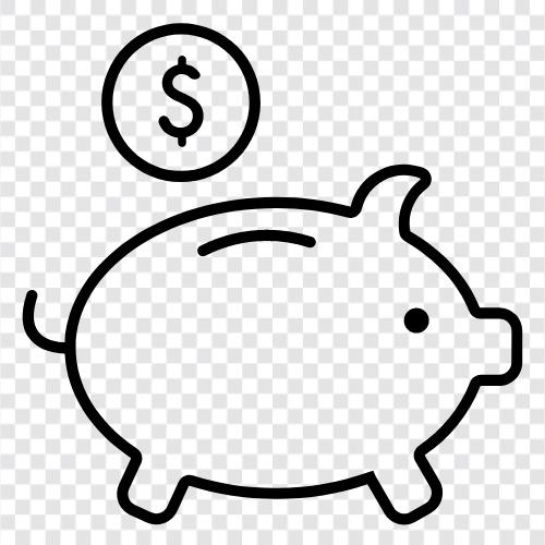 How to Save Money, Tips for Saving Money, Save Money icon svg