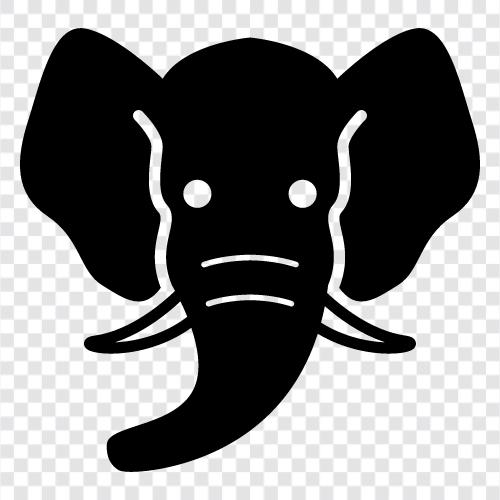 huge, massive, Elephant icon svg