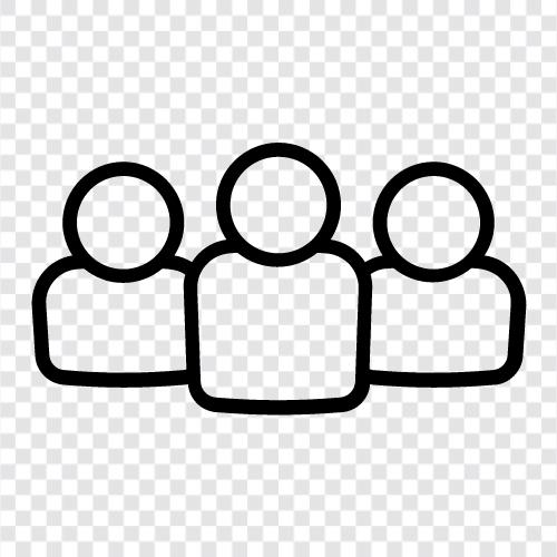 human beings, humankind, individuals, individuals as a group icon svg