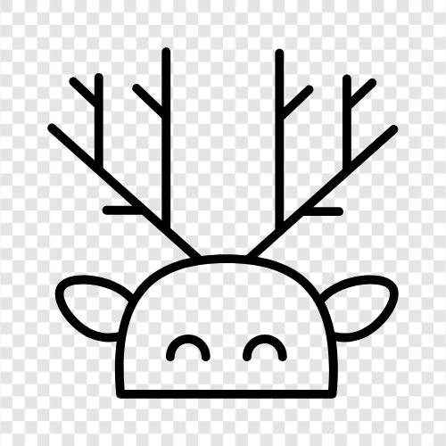 hunting, antlers, bucks, fawns icon svg