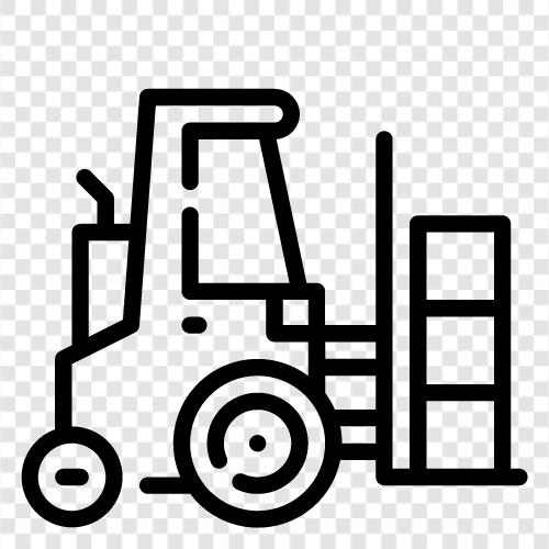 hydraulic, lift, truck, operator icon svg