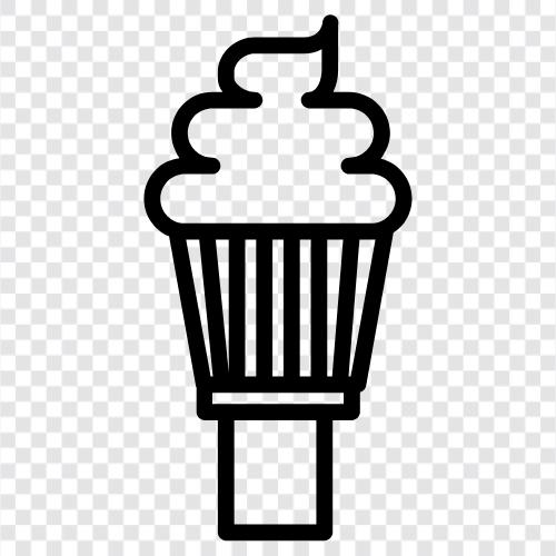 ice cream cone, sundae cone, milkshake cone, soft serve cone icon svg