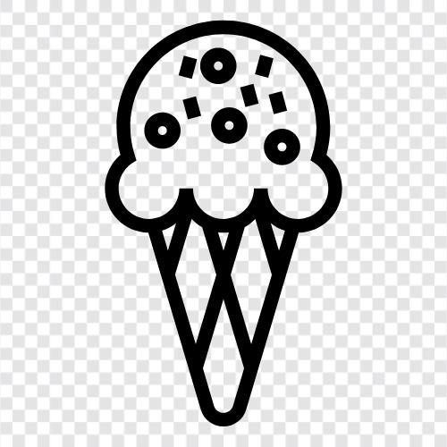 Dondurma Koni Makinesi, Buz, Buz Kremi Koni ikon svg