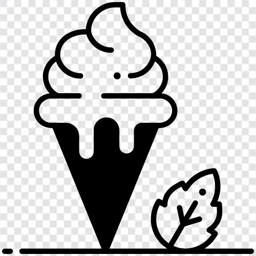 Dondurma, koza, tatlı, yaz ikon svg
