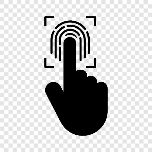 Identification, Criminal Records, Fingerprint icon svg