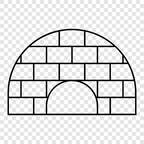 igloo, igloo evi, igloo inşaatı, igloo ısıtıcı ikon svg