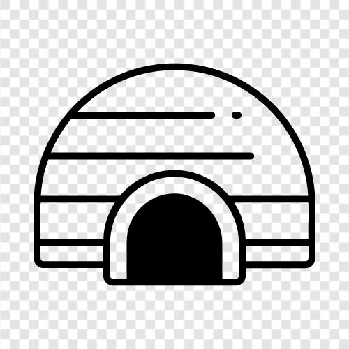 igloo, иглуогреватель, иглуоизоляция, иглуприют Значок svg