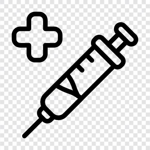 Aşılama, aşı, aşı enjeksiyonu ikon svg