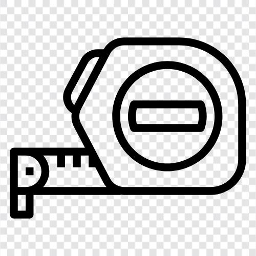 inches, meters, yards, measuring tape icon svg