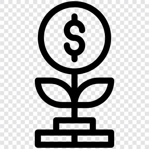 Income Growth, Wealth Growth, Stock Market Growth, Bond Market Growth icon svg