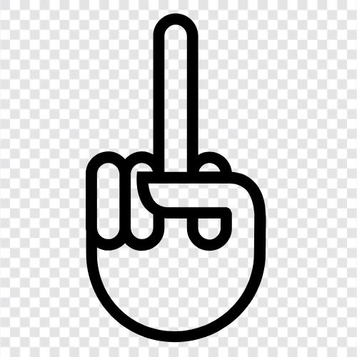 index finger, pointer finger, middle finger, cursing icon svg
