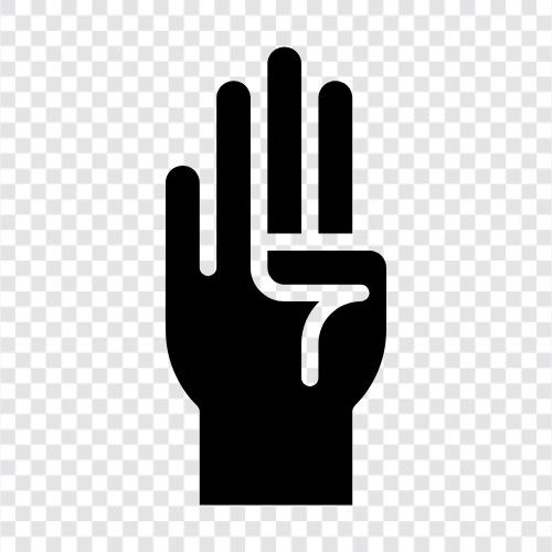 index finger, middle finger, ring finger, four fingers icon svg