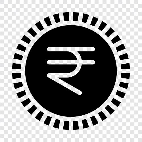 Indian currency, currency exchange rate, foreign currency, banknotes icon svg
