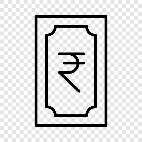 Indian Rupee, Indian currency, Indian currency notes, Indian banknotes icon svg