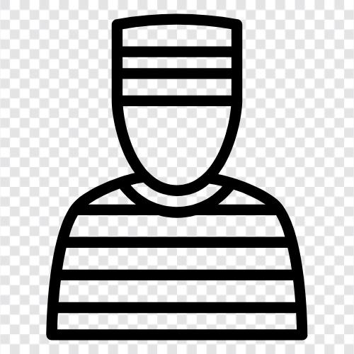 inmates, criminals, prisoners, detention icon svg