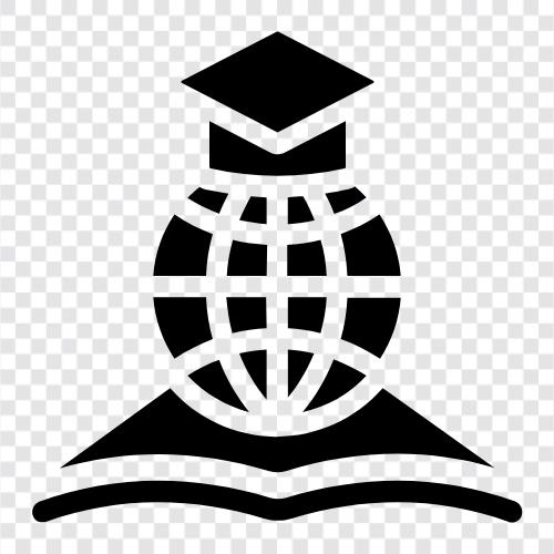 international education, world education, global university, online education icon svg