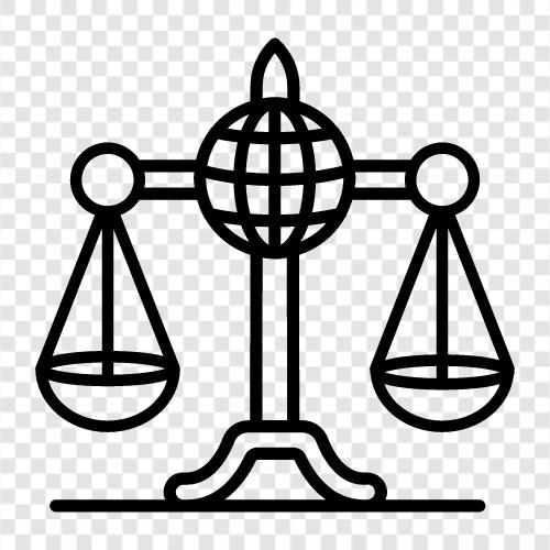 international organizations, international criminal law, international trade law, human rights icon svg