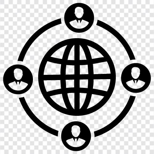 internet, world Wide Web, global village, electronic community icon svg