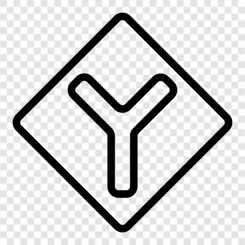 intersection, junction, crossing, y junction icon svg