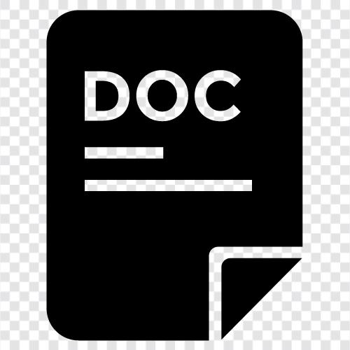 Giriş, DOC Dosyası Nedir, DOC, DOC Dosyasının Amacı Nedir ikon svg