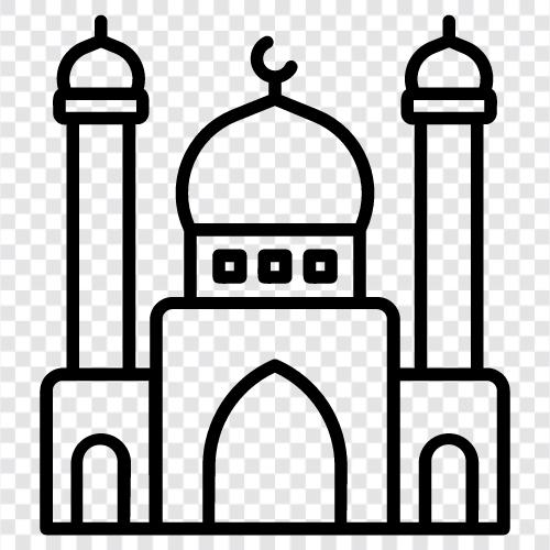 Ислам, мечеть, исламская архитектура, молитва Значок svg