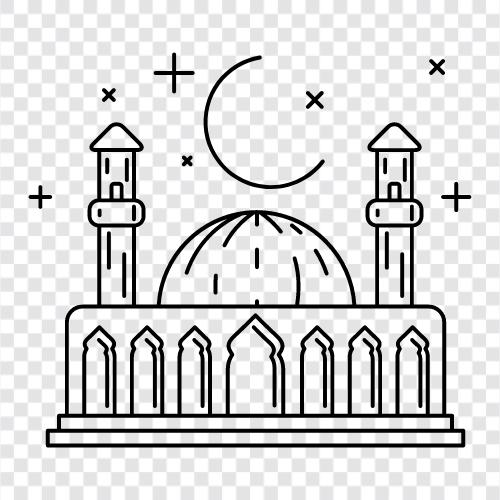 Islamic, prayer, Islam, building icon svg