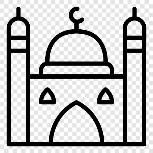 İslam, İslam mimarisi, İslam kubbesi, İslam duası ikon svg