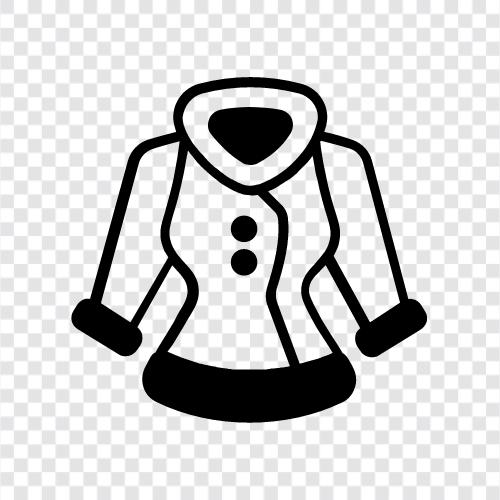 jacket, outerwear, raincoat, winter coat icon svg