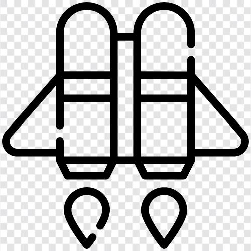 Jetpack, Jetpacks, Heliumballons, Heißluftballons symbol