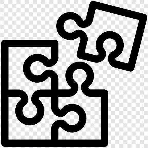 jigsaw puzzles, brain teasers, logic puzzles, riddles icon svg
