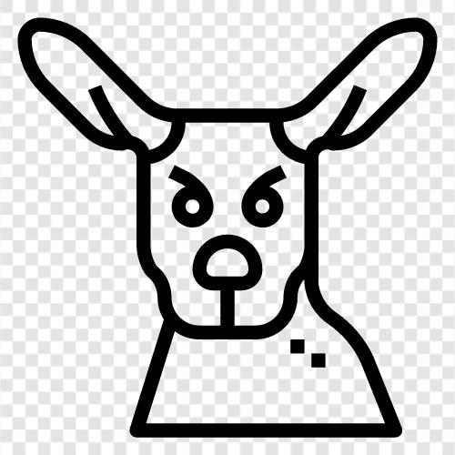 joey, hopping, Kangaroo icon svg