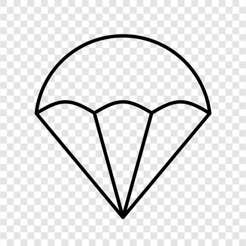 jump, open, launch, Parachute icon svg