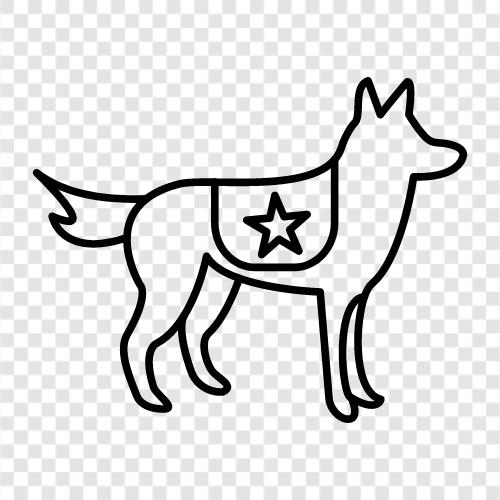 police, canine, animal, service icon svg