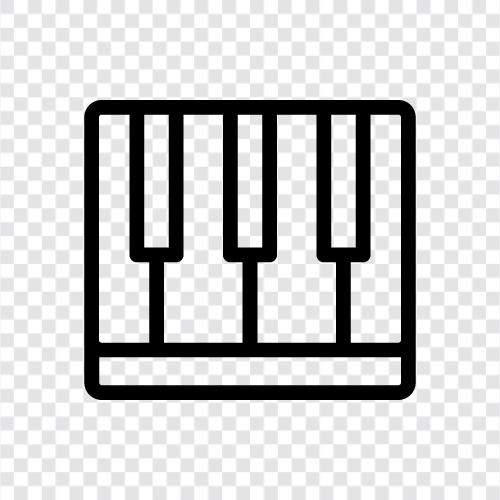 keys, notes, music, performance icon svg