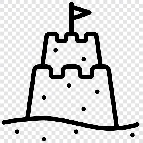 kids, castles, make, play icon svg